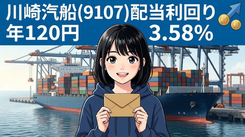川崎汽船配当利回り2026 9107 年120円3.58%