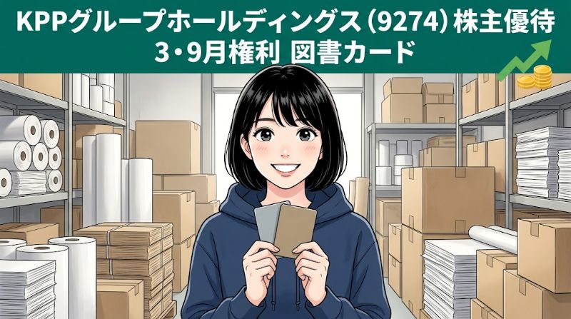 KPPグループホールディングス株主優待9274 3・9月権利図書カード