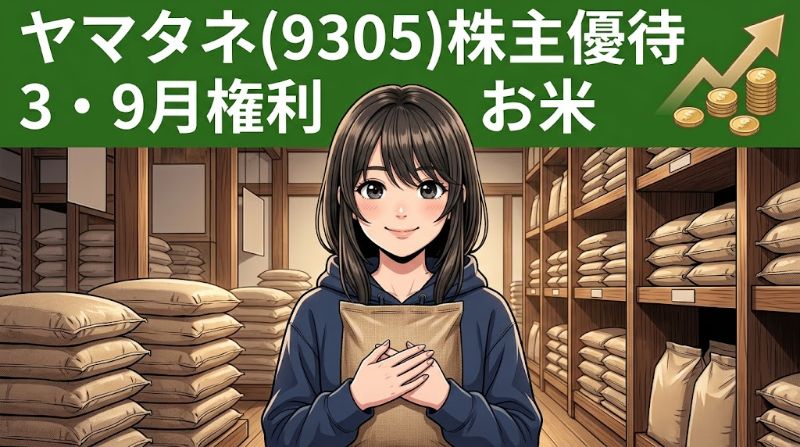 ヤマタネ株主優待9305 3・9月権利お米