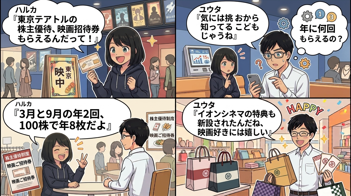 東京テアトル株主優待 4コマ漫画