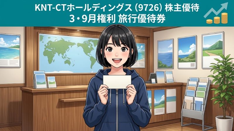KNT-CTホールディングス株主優待9726 3・9月権利旅行優待券