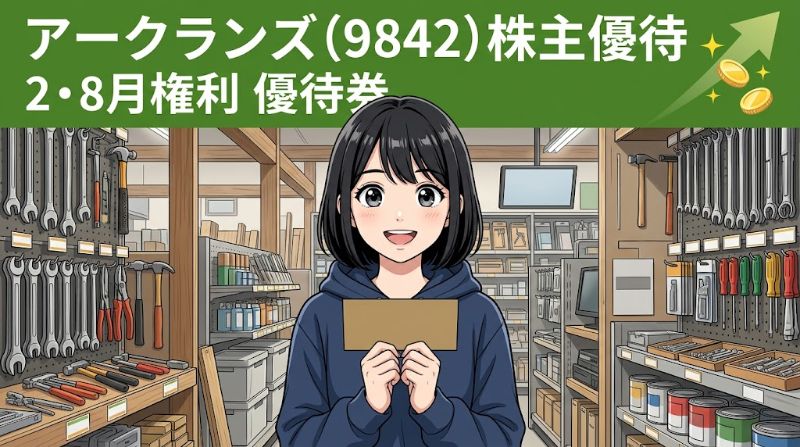 アークランズ株主優待9842 2・8月権利優待券