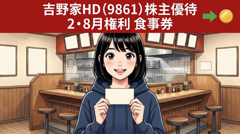 吉野家HD株主優待9861 2・8月権利食事券