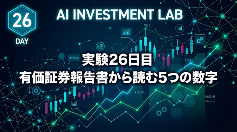 AI投資実験室26日目 有価証券報告書分析