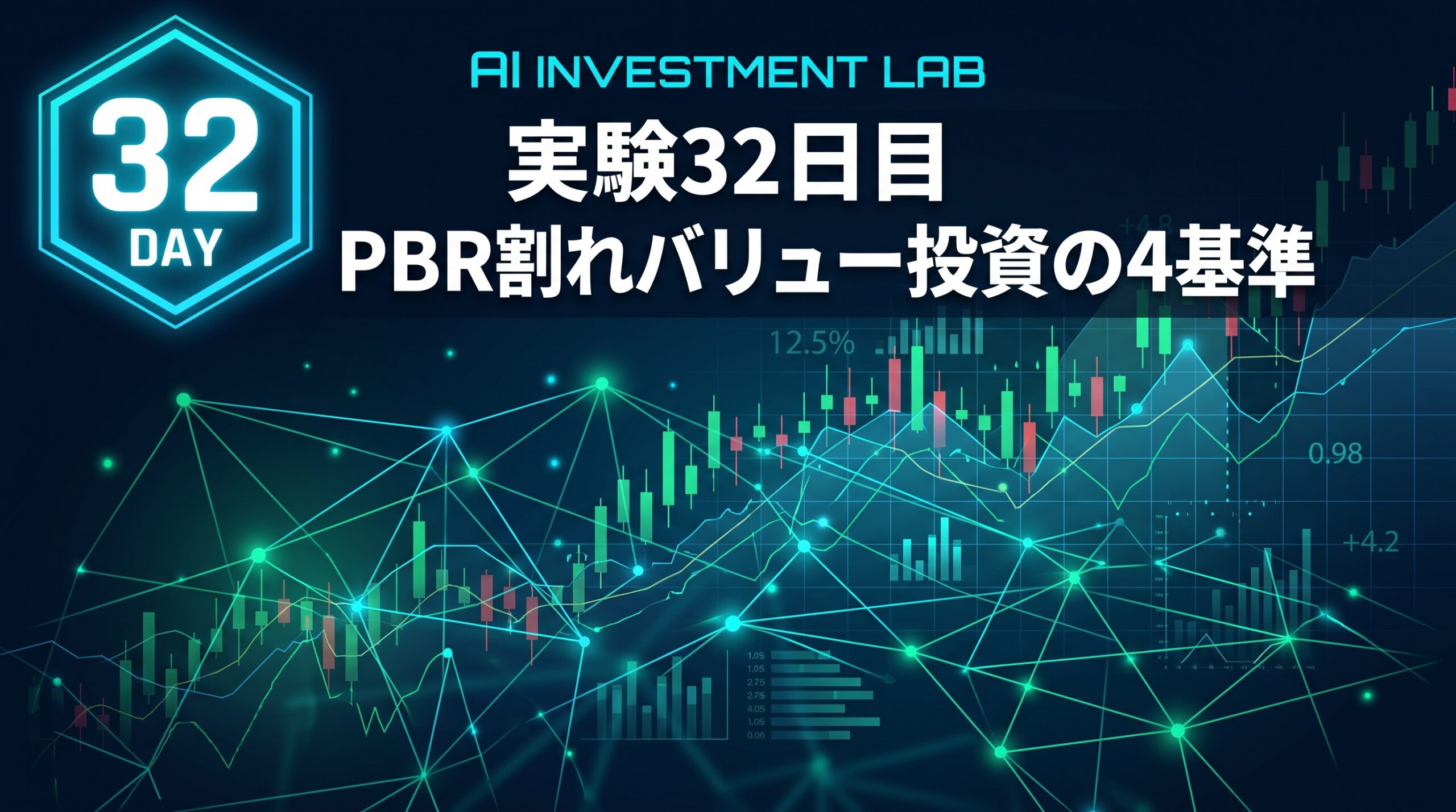 AI投資実験室32日目 PBR割れバリュー投資の4基準