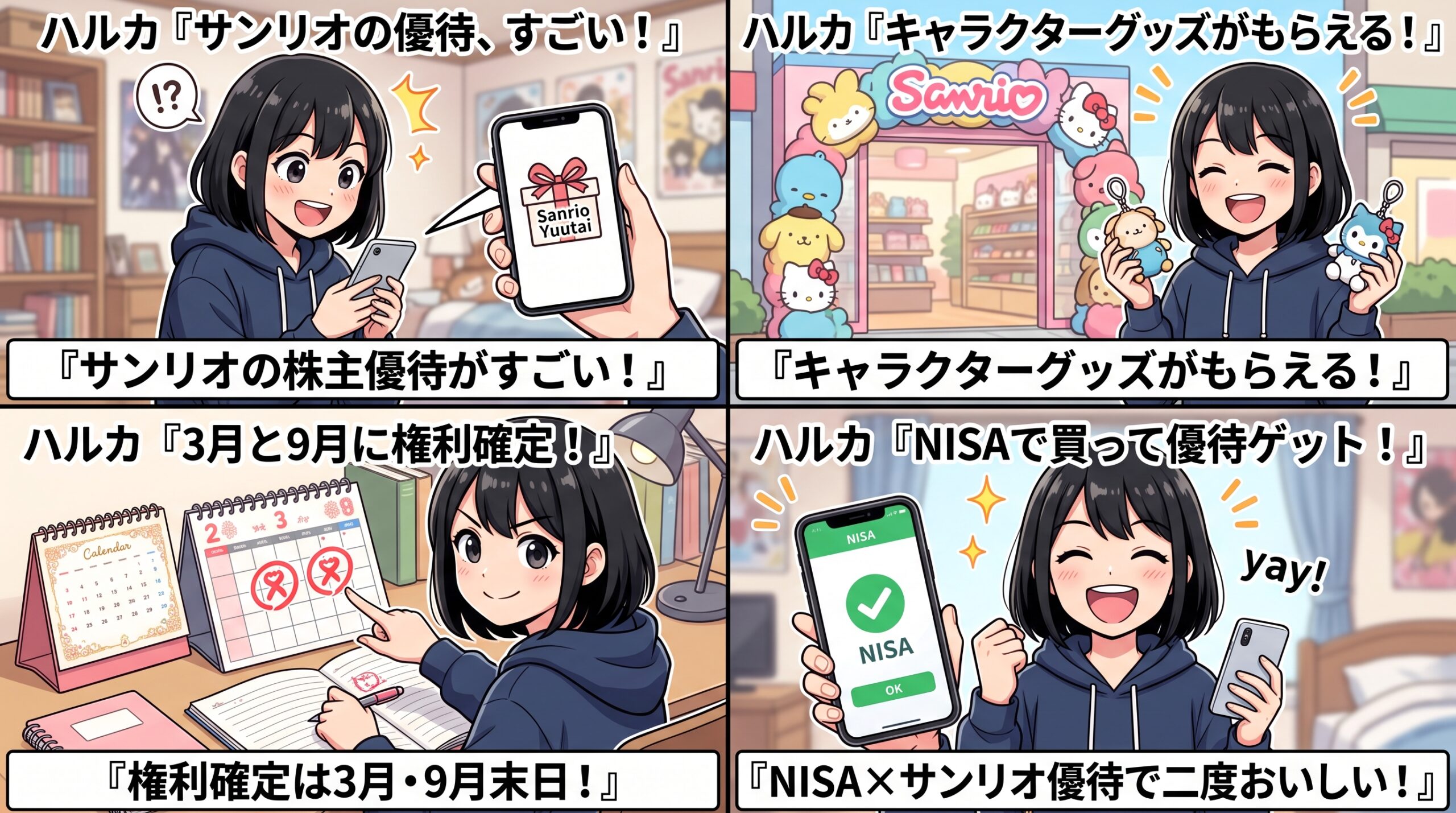 サンリオ（8136）株主優待 4コマ漫画