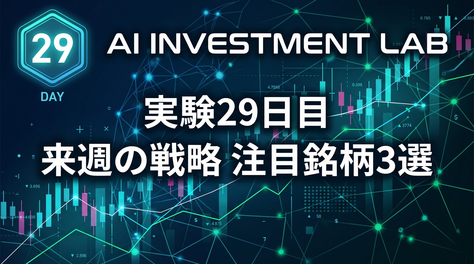 AI投資実験室 実験29日目 来週の戦略 注目銘柄3選 のイメージ画像