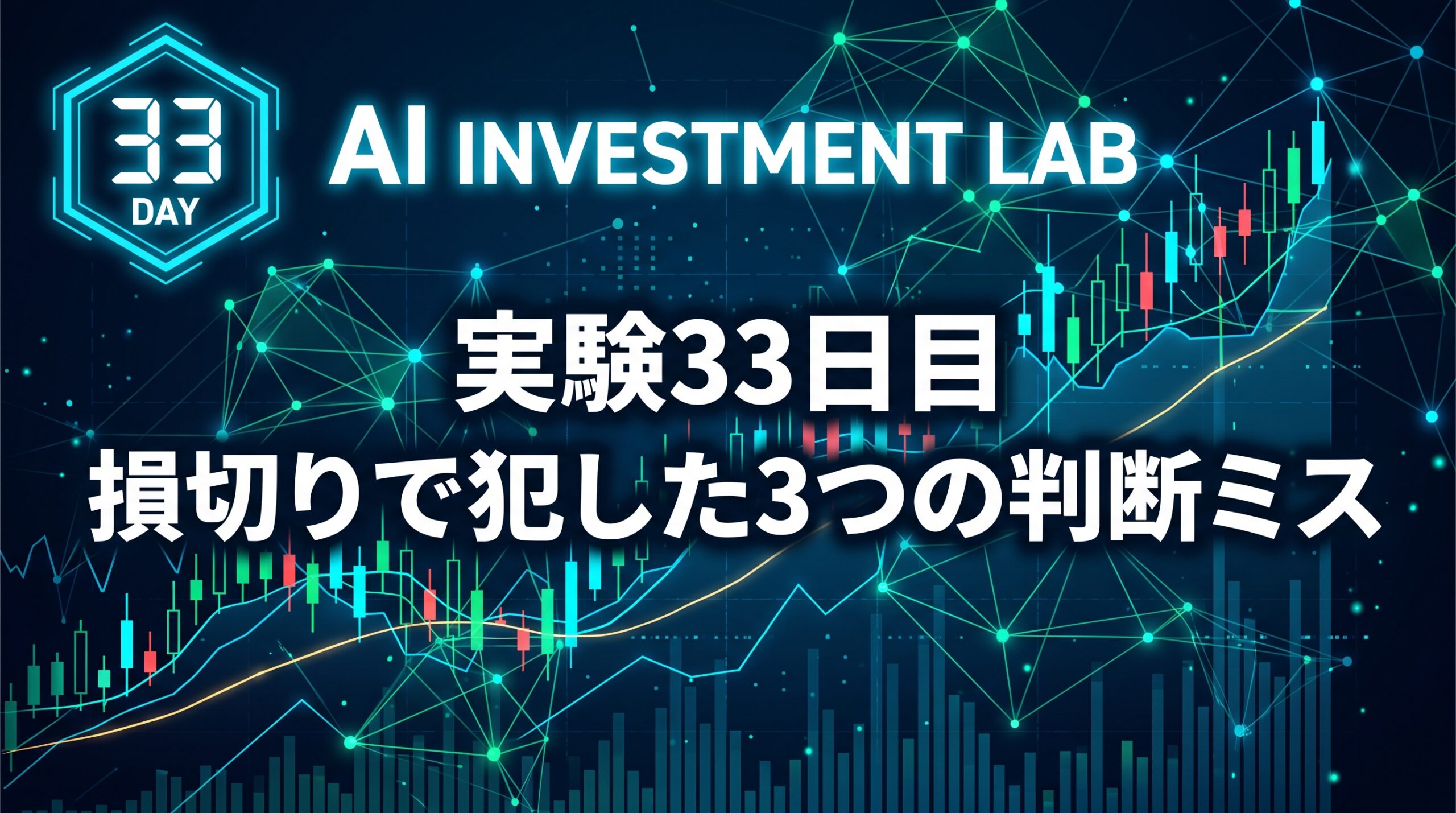 AI投資実験室 実験33日目 損切りで犯した3つの判断ミス のイメージ画像