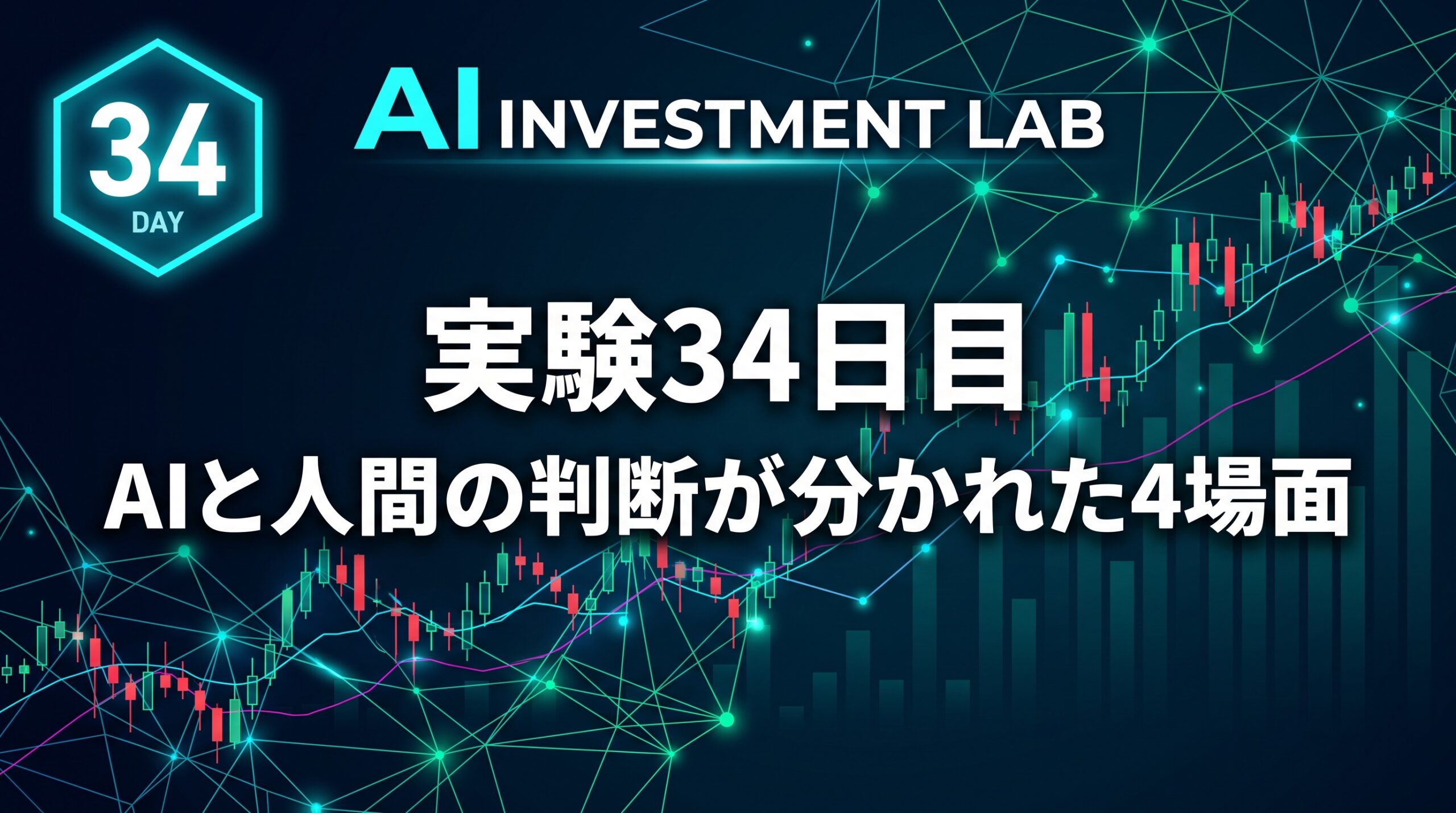 AI投資実験室 実験34日目 AIと人間の判断が分かれた4場面 のイメージ画像